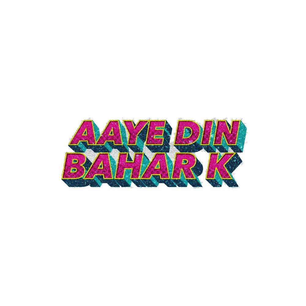 Aaye Din Bahar Ke Glitter Sticker